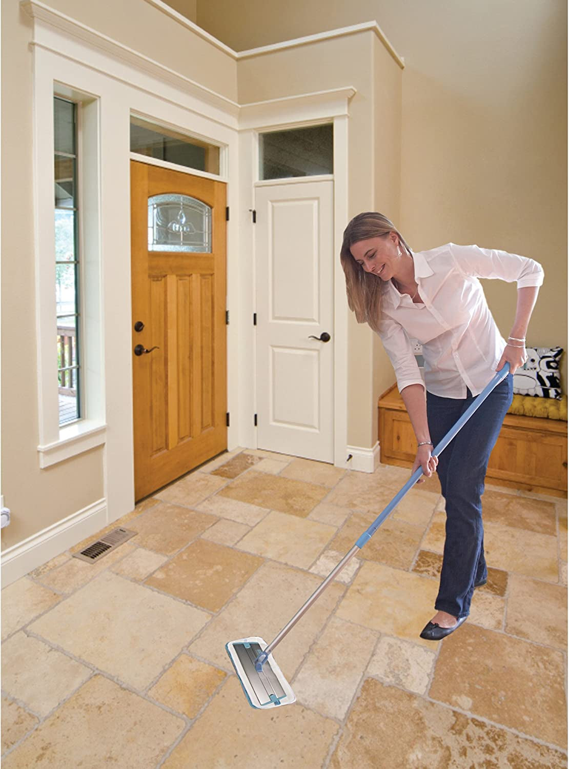 E-Cloth Deep Clean Mop, Microfiber Mop, Perfect Floor Cleaner for Hardwood, Laminate, Tile and Stone Flooring, Washable and Reusable, 100 Wash Promise