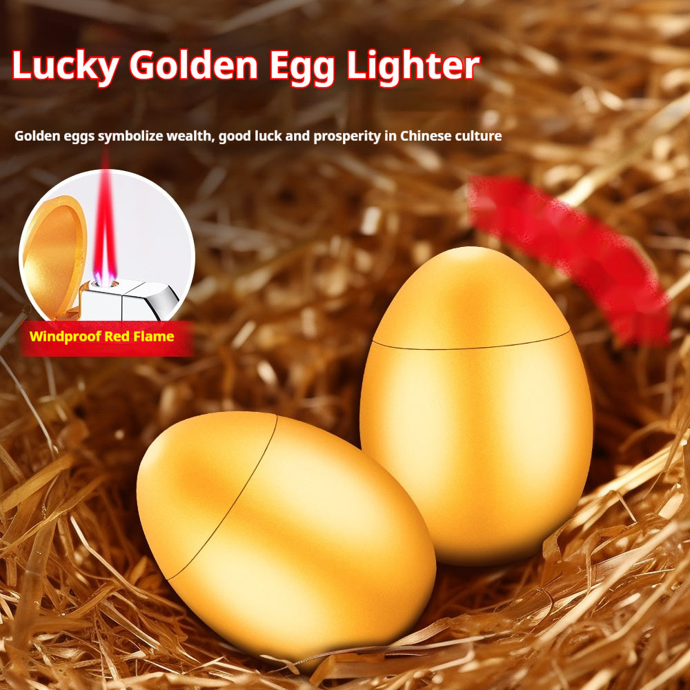 Creative Auspicious Golden Eggs Windproof Lighter