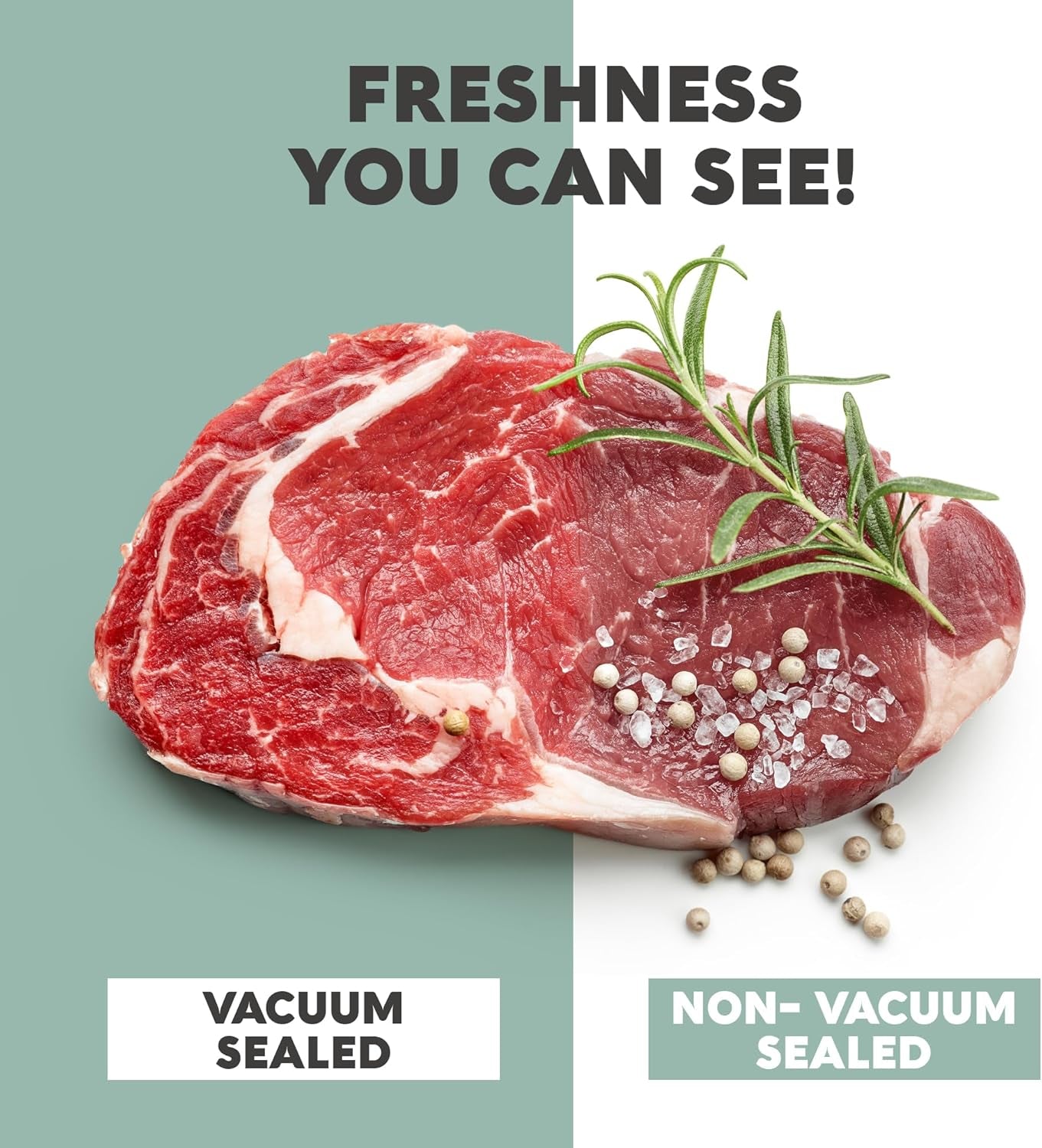 Avid Armor Vacuum Seal Rolls, Vac Seal Bags for Food Storage, Meal Saver Freezer Vacuum Sealer Bags, Sous Vide Bags Vacuum Sealer, Non-Bpa Vacuum Sealer Bags, 8 Inches by 50 Feet, Pack of 2