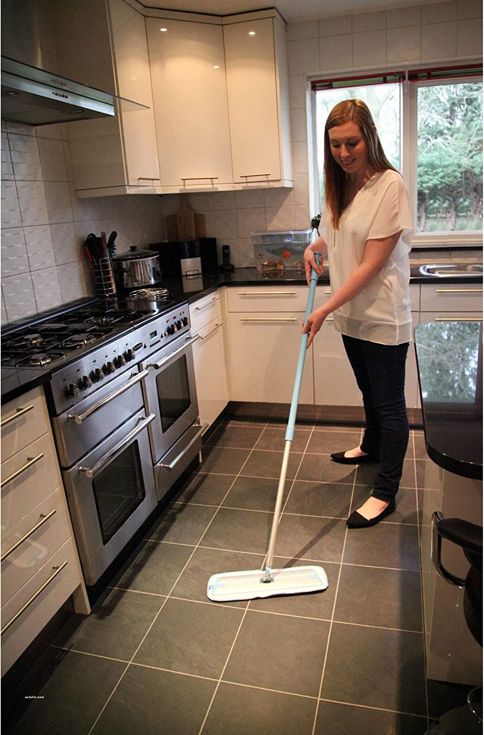 E-Cloth Deep Clean Mop, Microfiber Mop, Perfect Floor Cleaner for Hardwood, Laminate, Tile and Stone Flooring, Washable and Reusable, 100 Wash Promise