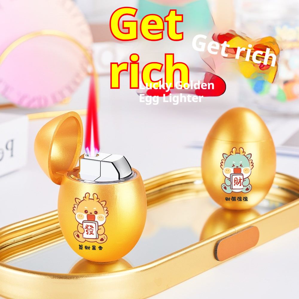 Creative Auspicious Golden Eggs Windproof Lighter