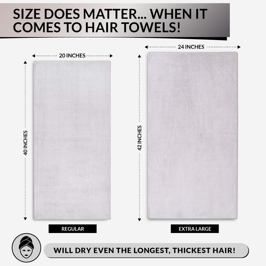 Luxe Beauty Microfiber Hair Towel Wrap – Absorbent Microfiber Hair Towels for Women Long Hair - Hair Drying Towels Microfiber Towel for Hair Wrap Perfect Curly Hair Towel for Plopping