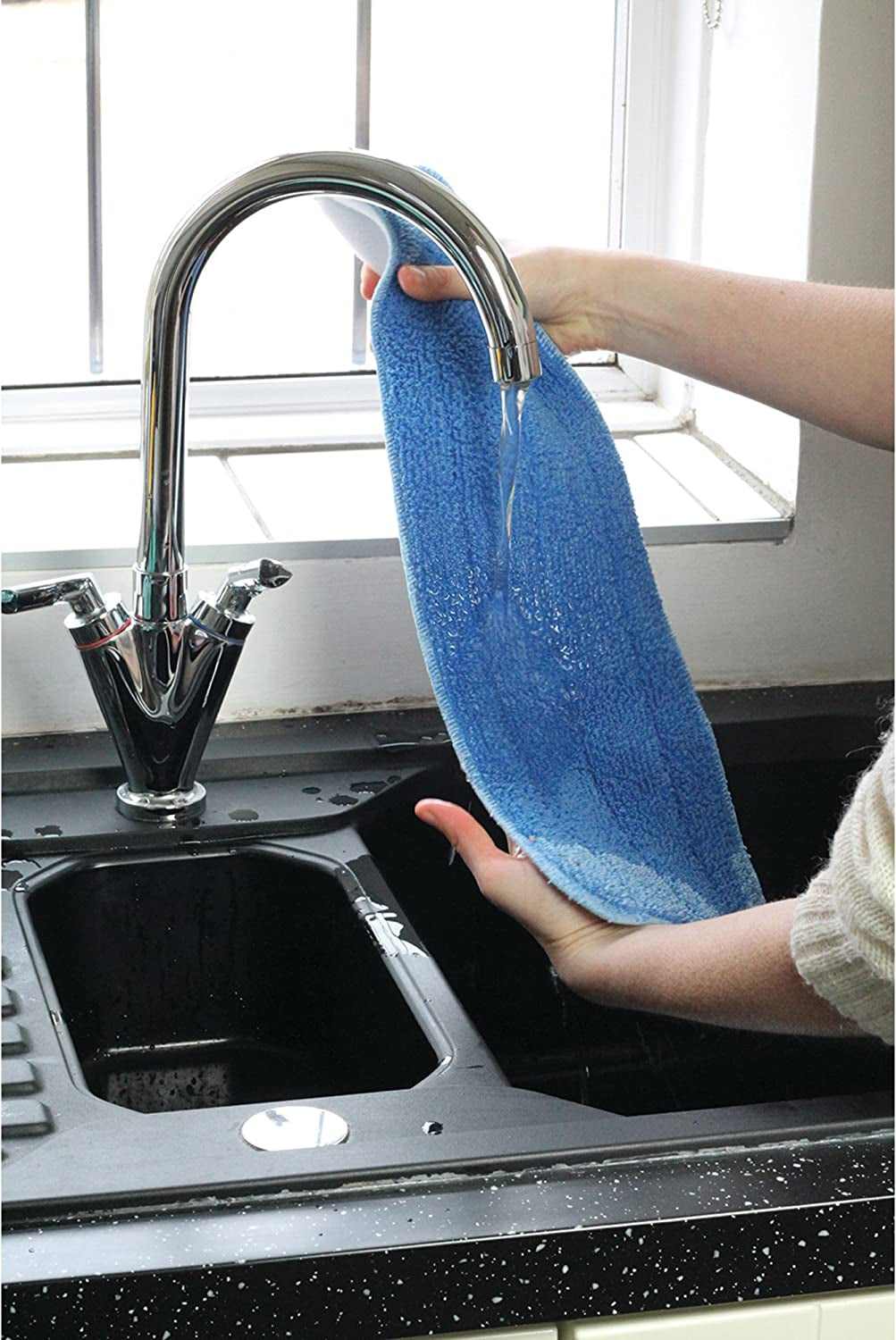 E-Cloth Deep Clean Mop, Microfiber Mop, Perfect Floor Cleaner for Hardwood, Laminate, Tile and Stone Flooring, Washable and Reusable, 100 Wash Promise